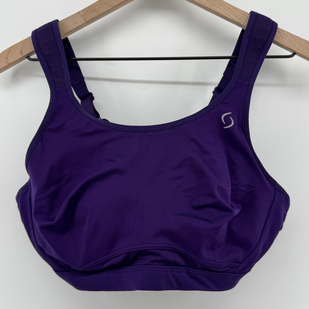 Moving Comfort Maia Sports Bra Purple 36D Underwire 350054 High Impact *READ